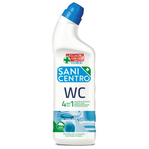 SANICENTRO GEL WC MONTAÑA 1LITRO C/12 DETERGENTES LIQUIDOS