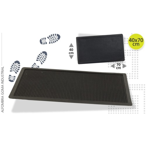 HIDALGO FELPUDO GOMA INDUSTRIAL 40X70 FELPUDOS Y ALFOMBRAS