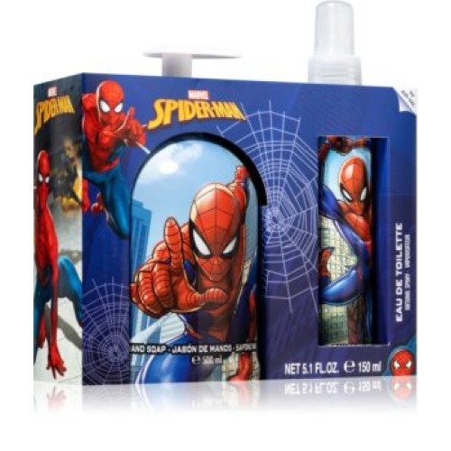 SPIDERMAN EDT.VAPO.150ML+JABON MANOS 500ML.CON DOSIF.(ESTU)
 ESTUCHES INFANTILES