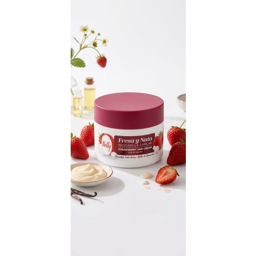 NELLY MASCARILLA CAPILAR FRESA Y NATA C/6 SUAVIZANTES CABELLO