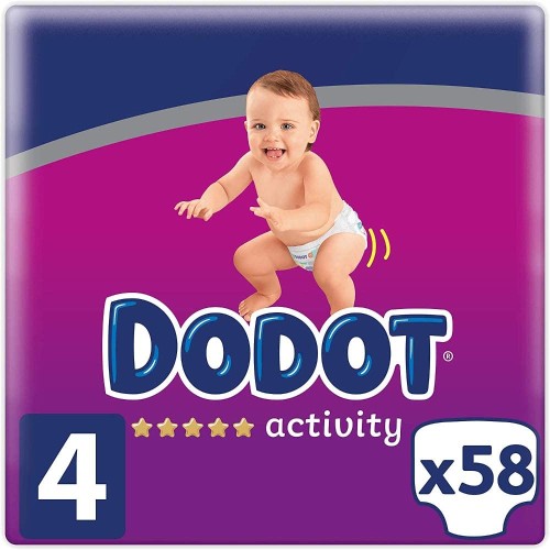 DODOT ACTIVITY T-4. 9-14KG. 58UDS c/2  PAÑALES