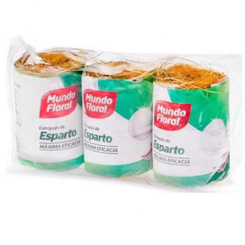 MUNDO FLORAL ESTROPAJO ESPARTO L-3 C/16 ESTROPAJOS