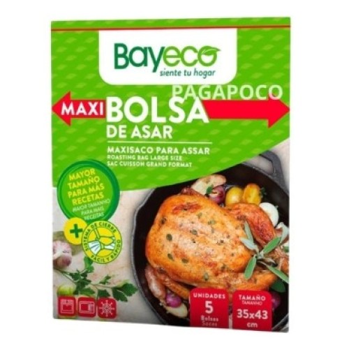 BAYECO MAXIBOLSAS ASAR 5 UNDS 35X43 CMS C/20 PAPEL ALUMINIO Y FILM