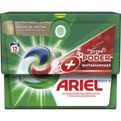 ARIEL PODS 12 UDS PLATINUM PODER QUITAMANCHAS  C/4   
 DETERGENTES LIQUIDOS