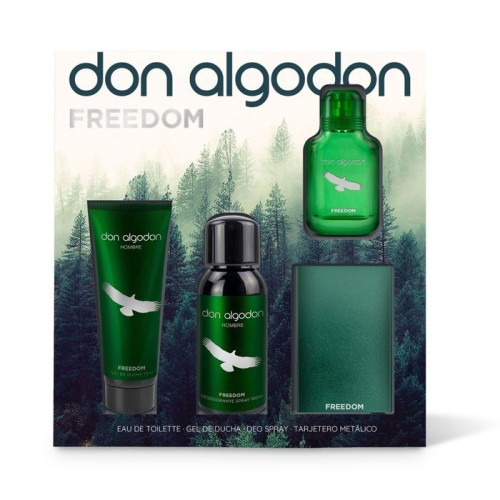 DON ALGODON SET FREEDOM EDT.30ML+GEL+DEO+TARJETERO C/6 ESTUCHES CABALLERO