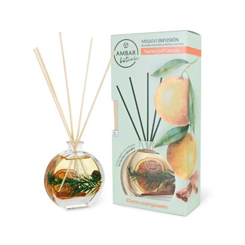 AMBAR AMB.MIKADO INFUSION CANELA NARANJA 75 ML C/10 DESODORANTES AMBIENTE
