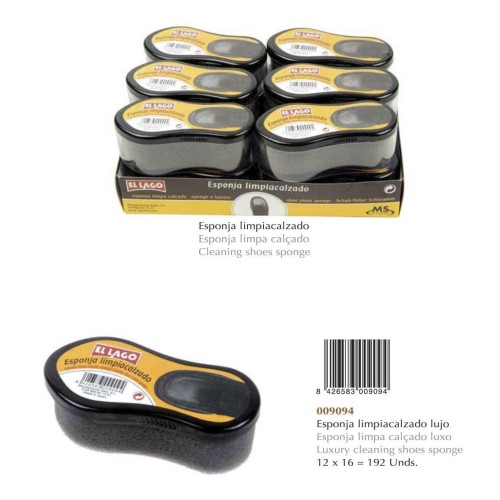EL LAGO ESPONJA LIMPIACALZADO LUJO C/12 CEPILLOS CALZADO