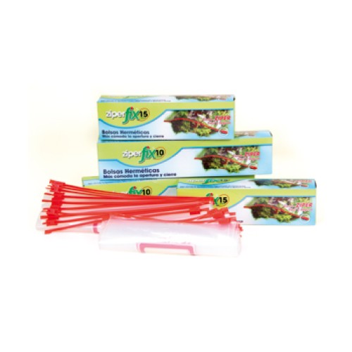 CELL OFIX ZIPER FIX 15 BOLS.CONG. HERM. PÑAS 18,5X20,5 C/15 PAPEL ALUMINIO Y FILM