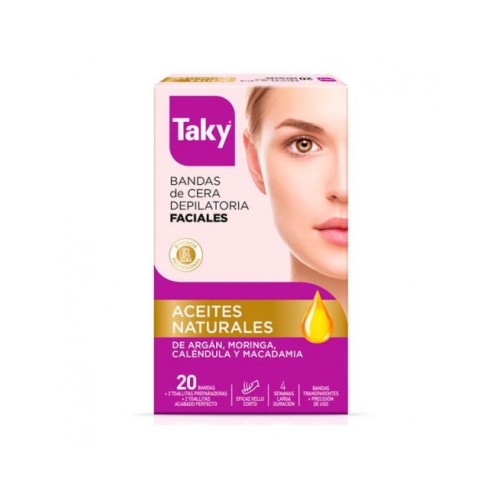TAKY DEP.BANDAS FACIA.ACEITE 20 unds c/12
 DEPILATORIOS