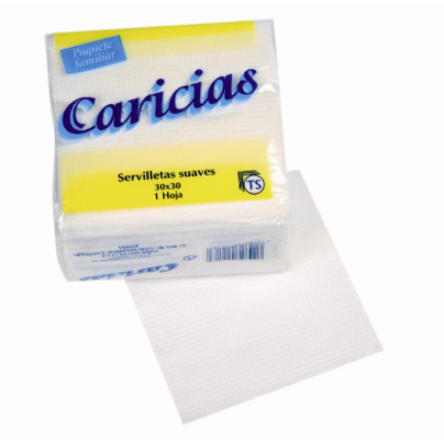 CARICIAS SERVILLETA FAMILIAR  30X30 C/48 SERVILLETAS Y MANTELES