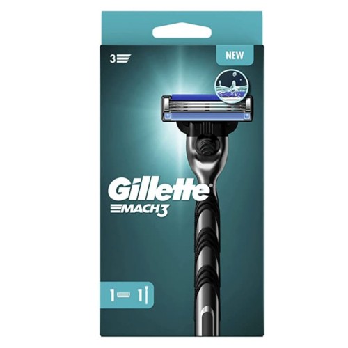 GILLETTE MACH3 MAQUINA + REC HOJAS DE AFEITAR Y CARGADORES