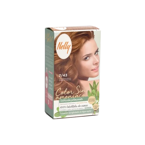 NELLY TINTE SIN AMONIACO N.7,43 RB.COBRIZO DOR. TINTES DEL CABELLO
