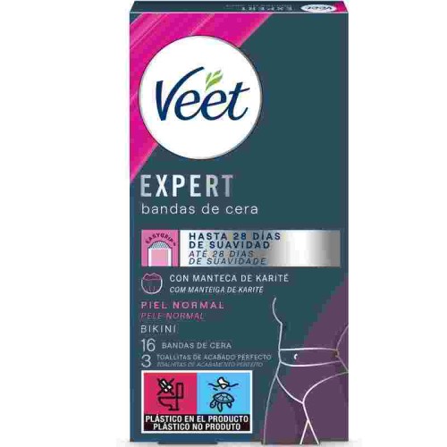 VEET DEPIL.CERA FRIA 16 BAND.CORPORAL EXPERT P.NORMAL DEPILATORIOS