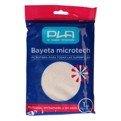 PLA BAYETA MICROFIBRA 100% MICROTECH 40CMX38CM. RF10670   C/12  
 BAYETAS