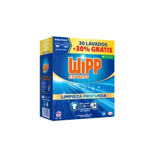 WIPP MALETA 30+9=39 CAC. 1,950 KG. AZUL C/4                 
 DETERGENTES POLVO