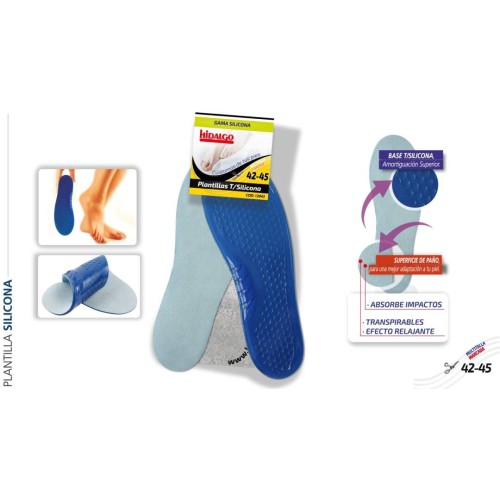 HIDALGO PLANTILLA SILICONA RECORTABLE 42-46 PLANTILLAS