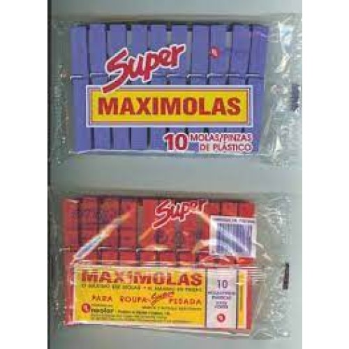 PINZA ROPA SUPER MAXIMOLAS BOLSA 15 UND C/20 PINZAS ROPA
