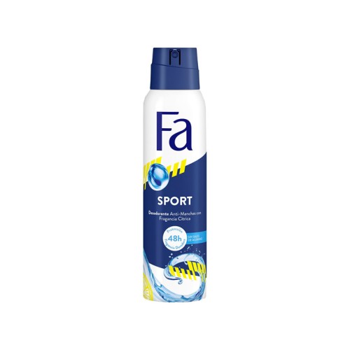 FA DESOD.SPRAY 150ML.SPORT ANTIMANCHAS 48 H. 0% C/6
 DESODORANTES CORPOR.