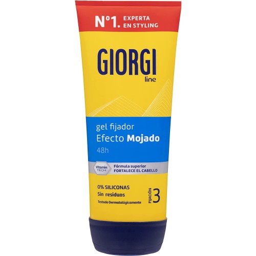 GIORGI GEL F3 FIJADOR 170ML EF. MOJADO C/12 GOMINAS Y BRILLANTINAS