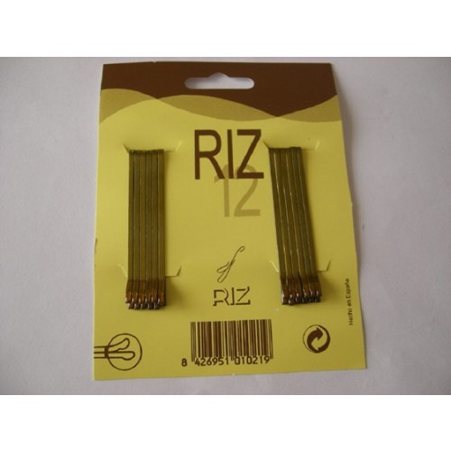 RIZ BOLA HORQUILLAS  RUBIAS CLIPS PELO