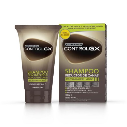 JUST FOR MEN (CONTROL GX) CHAMPU 118ML.REDUCTOR DE CANAS    
 TINTES DEL CABELLO