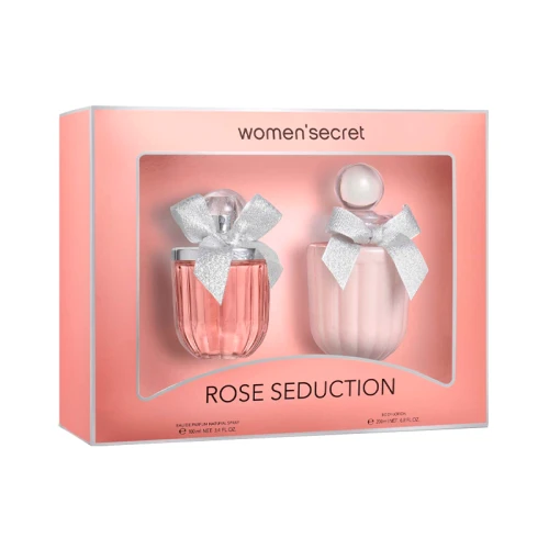 WOMEN SECRET ROSE SEDUCTION EDT.VAPO.100+BODY.200 ESTUCHES SEÑORA