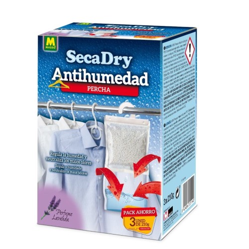 MASSO SECADRY PERCHA ANTIHUMEDAD LOTE 3 UNDS C/12 BOLAS POLILLA Y ANTIHUMEDAD