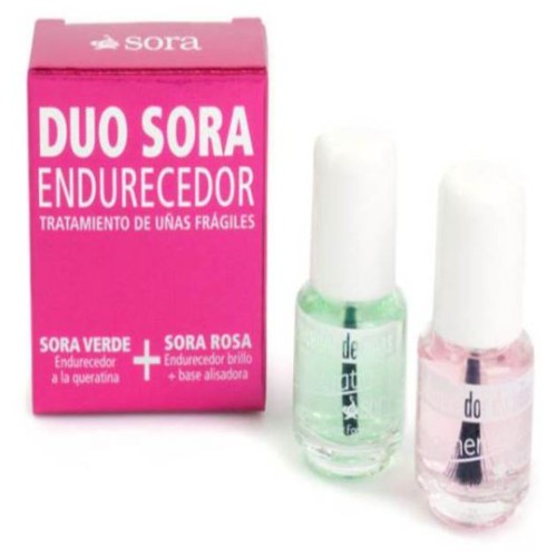 ENDURECEDOR UÑAS SORA  DUO ACETONA Y QUITAESMALTES