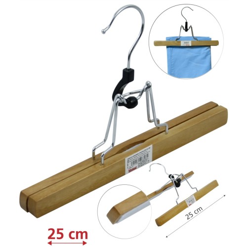 HIDALGO PERCHA MADERA PANTALON 25 CMS PERCHAS