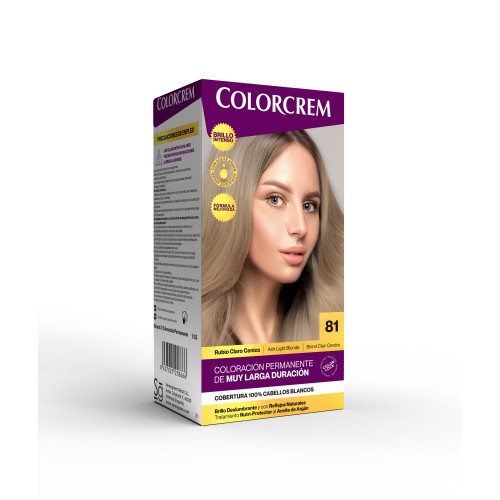 COLORCREM 81 RUBIO CLARO CENIZA SG TINTES DEL CABELLO