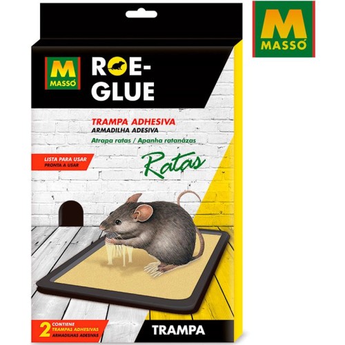 MASSO ROE-GLUE TRAMPA ADHESIVA RATAS 2 unds C/12 RATICIDAS