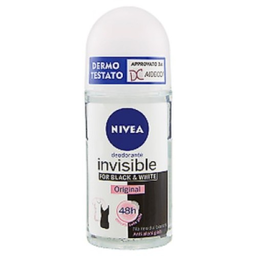 NIVEA DEO. ROLL B&W INVISIBLE  50 ML C/6 DESODORANTES CORPOR.