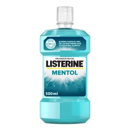 LISTERINE FRESCOR MENTOL ZERO SIN ALCOHOL 500 ML C/12 PASTAS DENTALES Y ENJUAGUES
