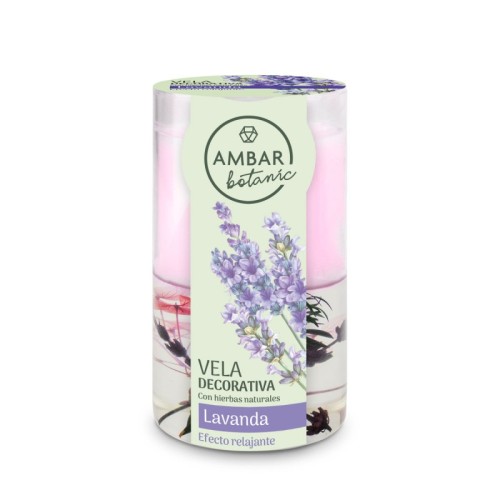 AMBAR BOTANIC VELA CERA & GELATINA LAVANDA 130 G C/8
 DESODORANTES AMBIENTE