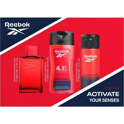 REEBOK ACTIVATE MEN VAPO EDT100ML+DESO.150ML+GEL 250MLEST D4est
 ESTUCHES CABALLERO
