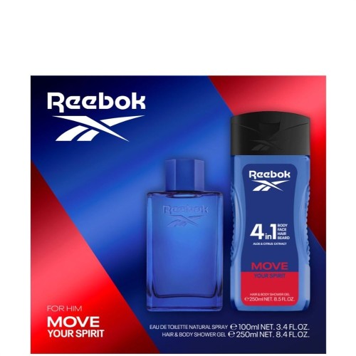 REEBOK MOVE MAN VAPO EDT 100ML+GEL DUCHA 250ML D-2
 ESTUCHES CABALLERO