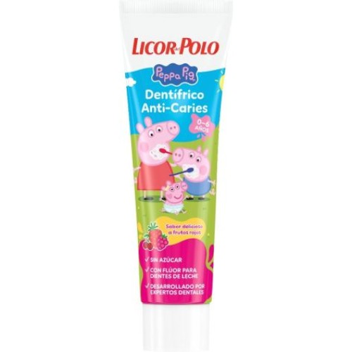  LICOR POLO DENTIFR 50 ML.JUNIOR FRESA PEPA PIG (0 A 6 AÑOS)  PASTAS DENTALES Y ENJUAGUES