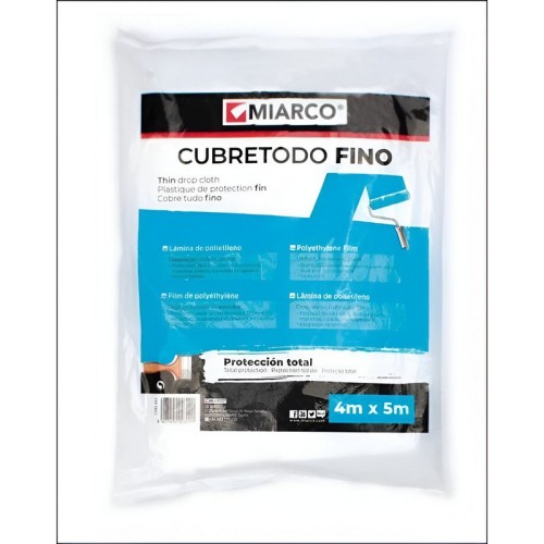 PLASTICO CUBRE TODO 4M X 5M PINTURAS AL AGUA