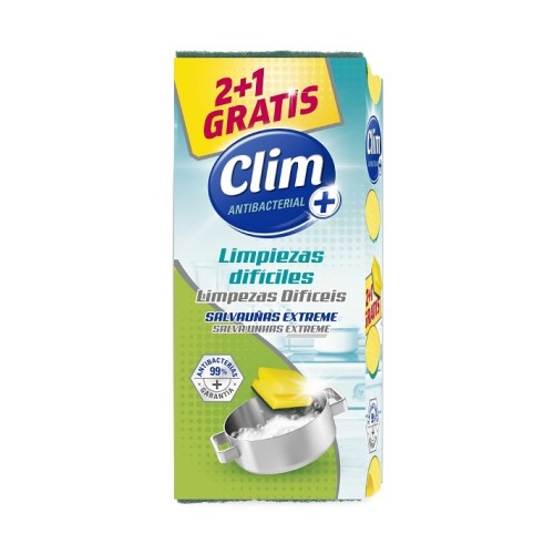 CLIM ESTROPAJO SALVAUÑAS CLASICO 2+1 c/12 ESTROPAJOS