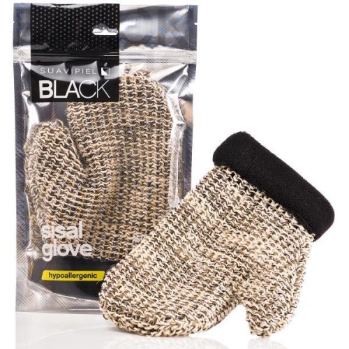 SUAVIPIEL GUANTE BLACK SISAL GLOVE c/10 ESPONJAS